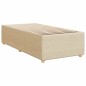 vidaXL Giroletto a Molle con Materasso Crema 90x190 cm in Tessuto