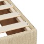 vidaXL Giroletto a Molle con Materasso Crema 90x190 cm in Tessuto