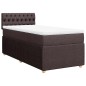 vidaXL Giroletto a Molle con Materasso Marrone Scuro 90x190cm Tessuto vidaXL Giroletto a Molle con Materasso Marrone Scuro 90x190cm Tessuto