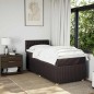 vidaXL Giroletto a Molle con Materasso Marrone Scuro 90x190cm Tessuto vidaXL Giroletto a Molle con Materasso Marrone Scuro 90x190cm Tessuto
