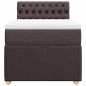 vidaXL Giroletto a Molle con Materasso Marrone Scuro 90x190cm Tessuto vidaXL Giroletto a Molle con Materasso Marrone Scuro 90x190cm Tessuto