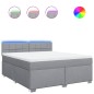 vidaXL Giroletto a Molle con Materasso Grigio Chiaro180x200 cm Tessuto vidaXL Giroletto a Molle con Materasso Grigio Chiaro180x200 cm Tessuto