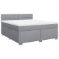 vidaXL Giroletto a Molle con Materasso Grigio Chiaro180x200 cm Tessuto vidaXL Giroletto a Molle con Materasso Grigio Chiaro180x200 cm Tessuto