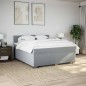 vidaXL Giroletto a Molle con Materasso Grigio Chiaro180x200 cm Tessuto vidaXL Giroletto a Molle con Materasso Grigio Chiaro180x200 cm Tessuto