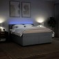 vidaXL Giroletto a Molle con Materasso Grigio Chiaro180x200 cm Tessuto vidaXL Giroletto a Molle con Materasso Grigio Chiaro180x200 cm Tessuto