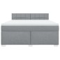 vidaXL Giroletto a Molle con Materasso Grigio Chiaro180x200 cm Tessuto vidaXL Giroletto a Molle con Materasso Grigio Chiaro180x200 cm Tessuto