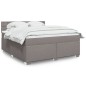 vidaXL Giroletto a Molle con Materasso Tortora 180x200 cm in Tessuto