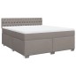 vidaXL Giroletto a Molle con Materasso Tortora 180x200 cm in Tessuto