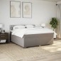 vidaXL Giroletto a Molle con Materasso Tortora 180x200 cm in Tessuto
