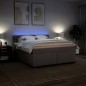vidaXL Giroletto a Molle con Materasso Tortora 180x200 cm in Tessuto