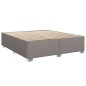 vidaXL Giroletto a Molle con Materasso Tortora 180x200 cm in Tessuto