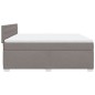 vidaXL Giroletto a Molle con Materasso Tortora 180x200 cm in Tessuto