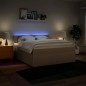 vidaXL Giroletto a Molle con Materasso Crema 180x200 cm in Tessuto vidaXL Giroletto a Molle con Materasso Crema 180x200 cm in Tessuto