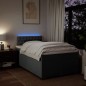 vidaXL Giroletto a Molle con Materasso Grigio Scuro 120x190cm Tessuto vidaXL Giroletto a Molle con Materasso Grigio Scuro 120x190cm Tessuto