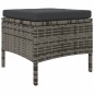 vidaXL Divano Giardino 2 Posti con Tavolo e Sgabelli Grigio Polyrattan