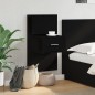 vidaXL Comodino a Parete con Luci LED Nero vidaXL Comodino a Parete con Luci LED Nero