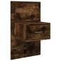vidaXL Comodino a Parete con luci LED Rovere Fumo vidaXL Comodino a Parete con luci LED Rovere Fumo