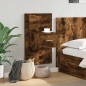 vidaXL Comodino a Parete con luci LED Rovere Fumo vidaXL Comodino a Parete con luci LED Rovere Fumo