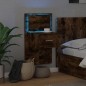 vidaXL Comodino a Parete con luci LED Rovere Fumo vidaXL Comodino a Parete con luci LED Rovere Fumo