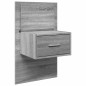 vidaXL Comodino a Parete con luci LED Grigio Sonoma vidaXL Comodino a Parete con luci LED Grigio Sonoma