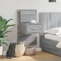 vidaXL Comodino a Parete con luci LED Grigio Sonoma vidaXL Comodino a Parete con luci LED Grigio Sonoma