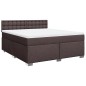 vidaXL Giroletto a Molle con Materasso Marrone Scuro 180x200cm Tessuto vidaXL Giroletto a Molle con Materasso Marrone Scuro 180x200cm Tessuto