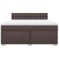 vidaXL Giroletto a Molle con Materasso Marrone Scuro 180x200cm Tessuto vidaXL Giroletto a Molle con Materasso Marrone Scuro 180x200cm Tessuto