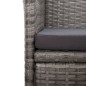 vidaXL Set da Pranzo da Giardino 11pz con Cuscini in Polyrattan Grigio vidaXL Set da Pranzo da Giardino 11pz con Cuscini in Polyrattan Grigio