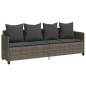 vidaXL Set Divano da Giardino 5 pz con Cuscini Grigio in Polyrattan