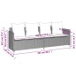vidaXL Set Divano da Giardino 5 pz con Cuscini Grigio in Polyrattan