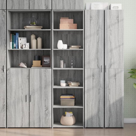vidaXL Credenza Grigio Sonoma 50x41x185 in Legno Multistrato