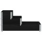 vidaXL Fioriera Rialzata a 3 Livelli Nera 120x80 cm Legno di Pino vidaXL Fioriera Rialzata a 3 Livelli Nera 120x80 cm Legno di Pino