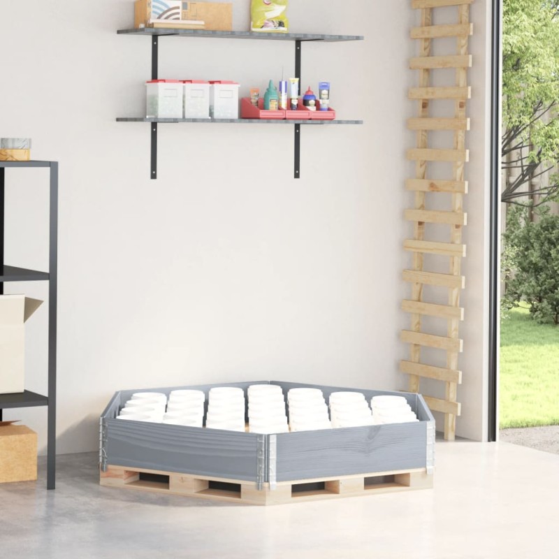 vidaXL Fioriera Rialzata Esagonale Grigia 160x160cm Legno di Pino vidaXL Fioriera Rialzata Esagonale Grigia 160x160cm Legno di Pino