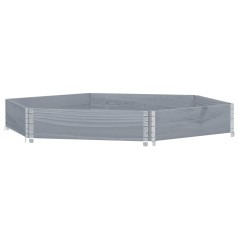 vidaXL Fioriera Rialzata Esagonale Grigia 160x160cm Legno di Pino