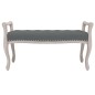 Panca Grigio Scuro 110x45x60 cm in Tessuto