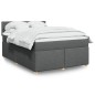 vidaXL Giroletto a Molle con Materasso Grigio Scuro 140x190 cm Tessuto