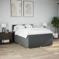 vidaXL Giroletto a Molle con Materasso Grigio Scuro 140x190 cm Tessuto