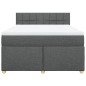vidaXL Giroletto a Molle con Materasso Grigio Scuro 140x190 cm Tessuto