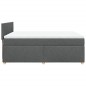 vidaXL Giroletto a Molle con Materasso Grigio Scuro 140x190 cm Tessuto