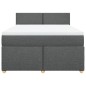 vidaXL Giroletto a Molle con Materasso Grigio Scuro 140x200cm Tessuto