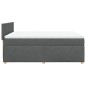 vidaXL Giroletto a Molle con Materasso Grigio Scuro 140x200cm Tessuto