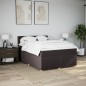 vidaXL Giroletto a Molle con Materasso Marrone Scuro 140x200cm Tessuto vidaXL Giroletto a Molle con Materasso Marrone Scuro 140x200cm Tessuto