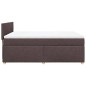 vidaXL Giroletto a Molle con Materasso Marrone Scuro 140x200cm Tessuto vidaXL Giroletto a Molle con Materasso Marrone Scuro 140x200cm Tessuto