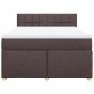 vidaXL Giroletto a Molle con Materasso Marrone Scuro 140x200cm Tessuto vidaXL Giroletto a Molle con Materasso Marrone Scuro 140x200cm Tessuto
