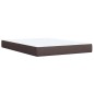 vidaXL Giroletto a Molle con Materasso Marrone Scuro 140x200cm Tessuto vidaXL Giroletto a Molle con Materasso Marrone Scuro 140x200cm Tessuto