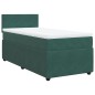 vidaXL Giroletto a Molle con Materasso Verde Scuro 100x200 cm Velluto vidaXL Giroletto a Molle con Materasso Verde Scuro 100x200 cm Velluto