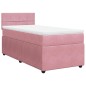 vidaXL Giroletto a Molle con Materasso Rosa 100x200 cm in Velluto
