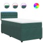 vidaXL Giroletto a Molle con Materasso Verde Scuro 100x200 cm Velluto
