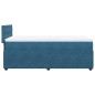 vidaXL Giroletto a Molle con Materasso Blu 100x200 cm in Velluto vidaXL Giroletto a Molle con Materasso Blu 100x200 cm in Velluto