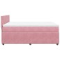 vidaXL Giroletto a Molle con Materasso Rosa 140x200 cm in Velluto vidaXL Giroletto a Molle con Materasso Rosa 140x200 cm in Velluto